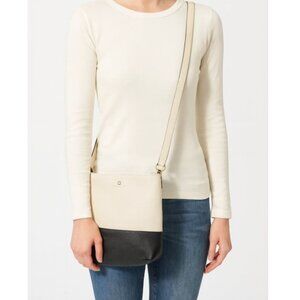 Kate Spade Crossbody Bag Womens Leather Pebble Purse Stripe Lining Shoulder Hand